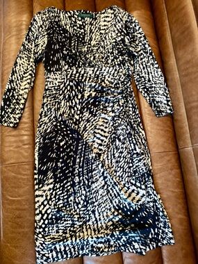 Lauren by Ralph Lauren faux wrap dress